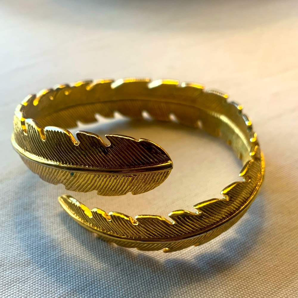Gorgeous Feather Bangle Bracelet by CC Skye